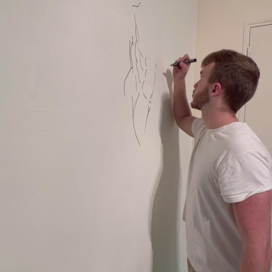 Fresque murale anatomique cabinet d'ostéopathie