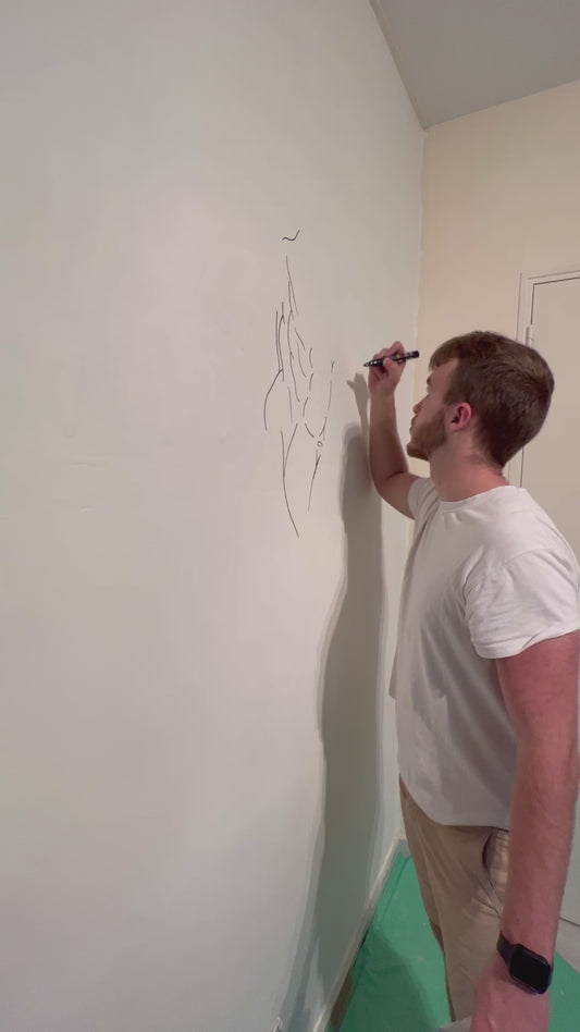 Fresque murale anatomique cabinet d'ostéopathie